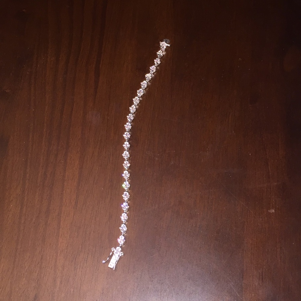 Faux diamond accent bracelet